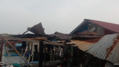 Lima Rumah Warga Pulau Tihi-tihi Rusak Diterjang Angin Kencang