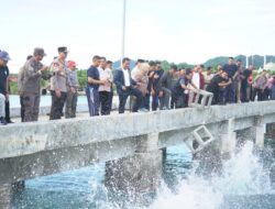 Pj. Gubernur Bahtiar Bersama Forkopimda Turunkan Seribu Karang Buatan di Teluk Mamuju