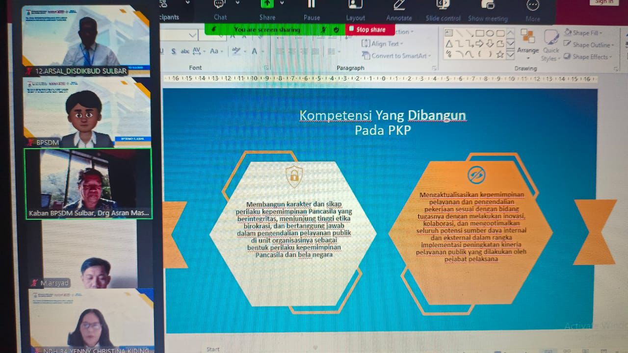 Jadi Pemateri pada PKP Angkatan V, Kepala BPSDM Sulbar Beri Pencerahan Menjadi ASN Berintegritas dan Berlandaskan Pancasila