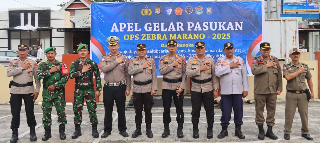 Kapolresta Mamuju Pimpin Langsung Apel Gelar Pasukan Operasi Zebra Marano 2025