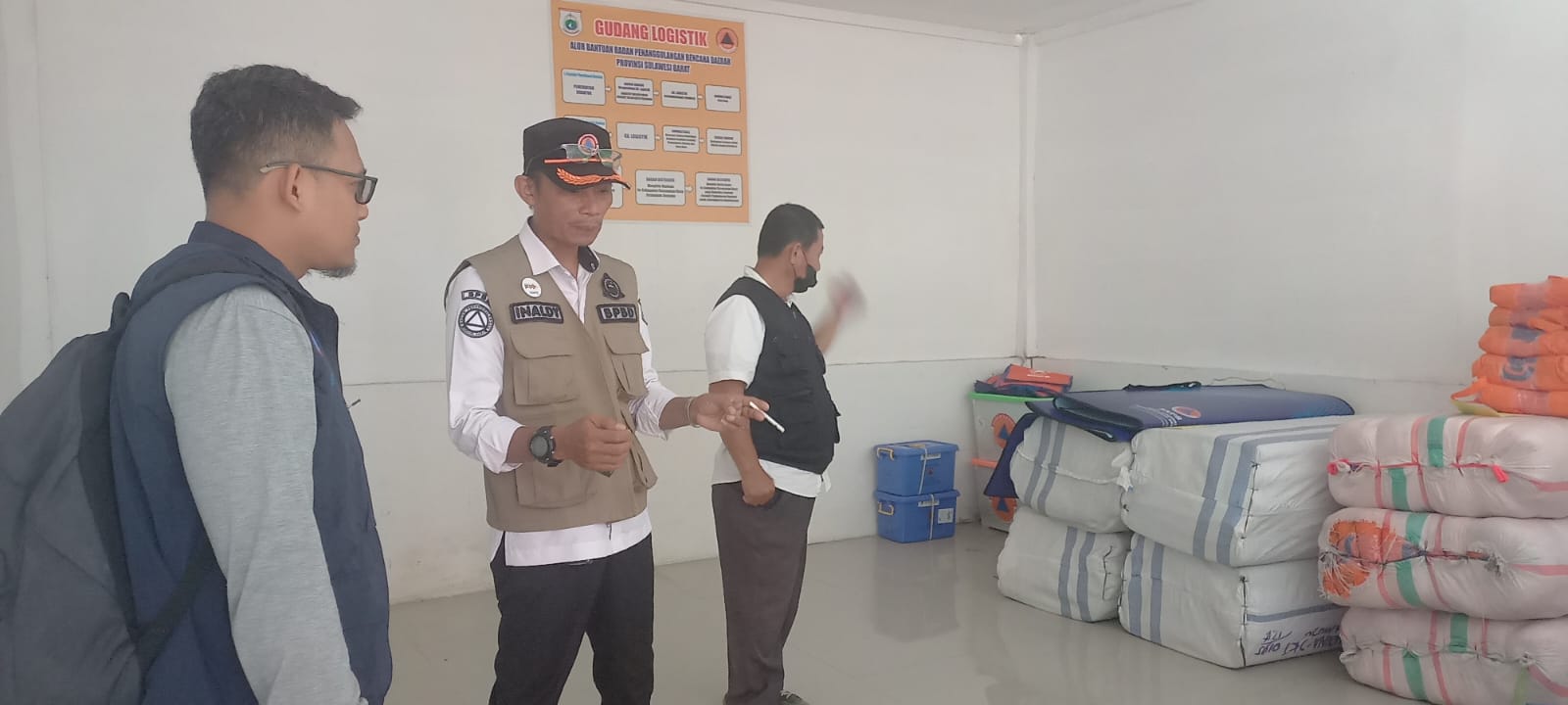 Tim Verifikasi BNPB RI Tinjau Gudang Logistik BPBD Sulbar