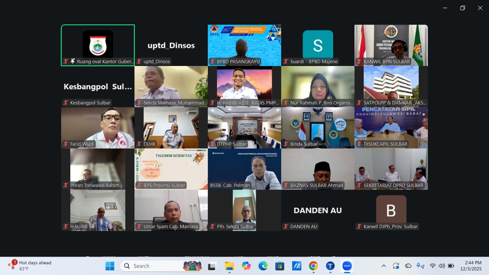 Dinsos Sulbar Siap Dukung Penanganan Bencana Banjir Bandang di Aceh, Sumut, dan Sumbar