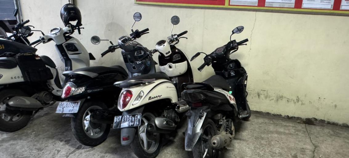 Tim Patmor Polresta Mamuju Amankan Pelaku Balap Liar dan 4 Unit Sepeda Motor di Pasar Baru