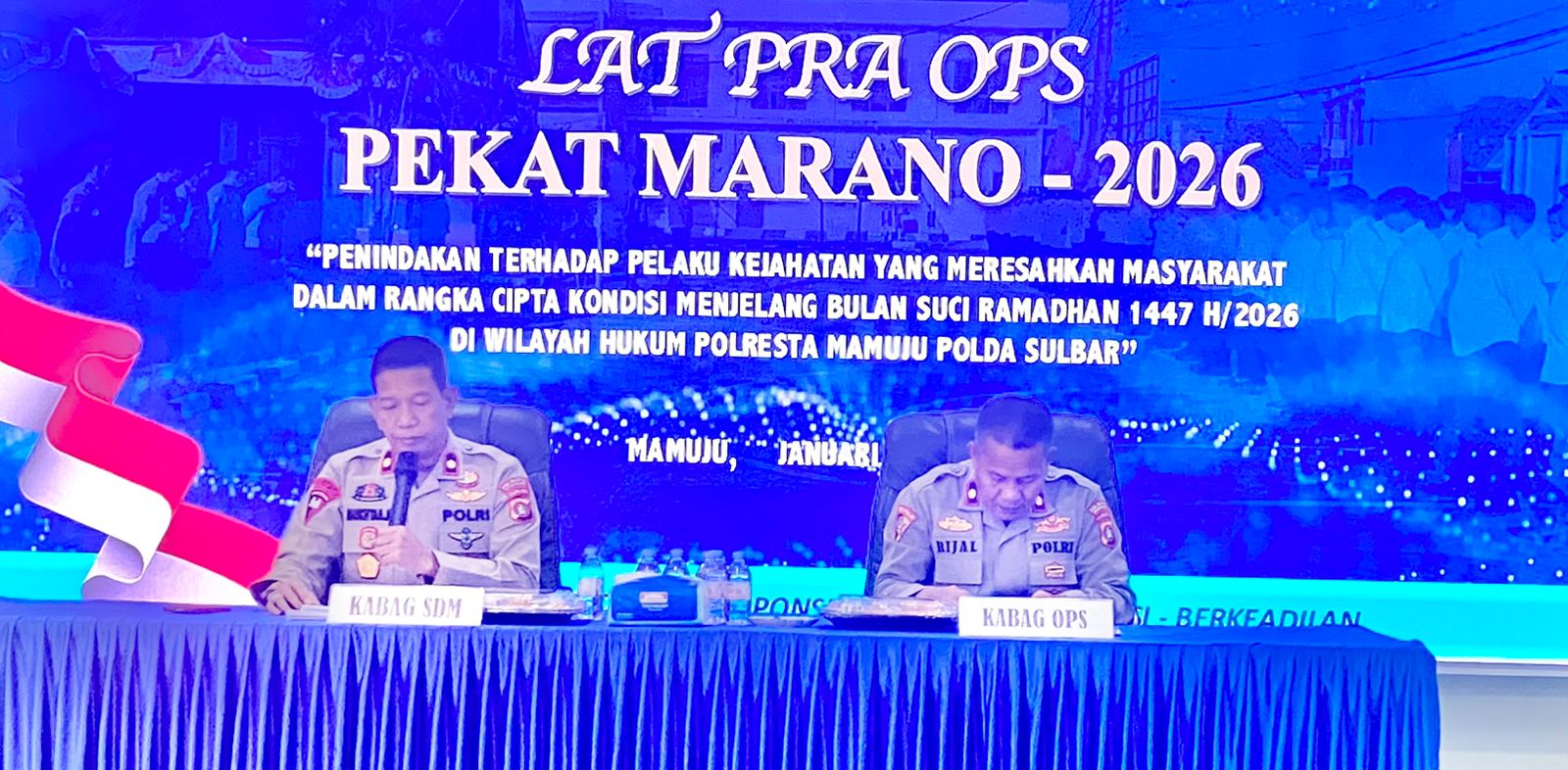 Aman Kondusif Sambut Ramadhan, Polresta Mamuju Gelar Lat Pra Ops Pekat Marano Tahun 2026