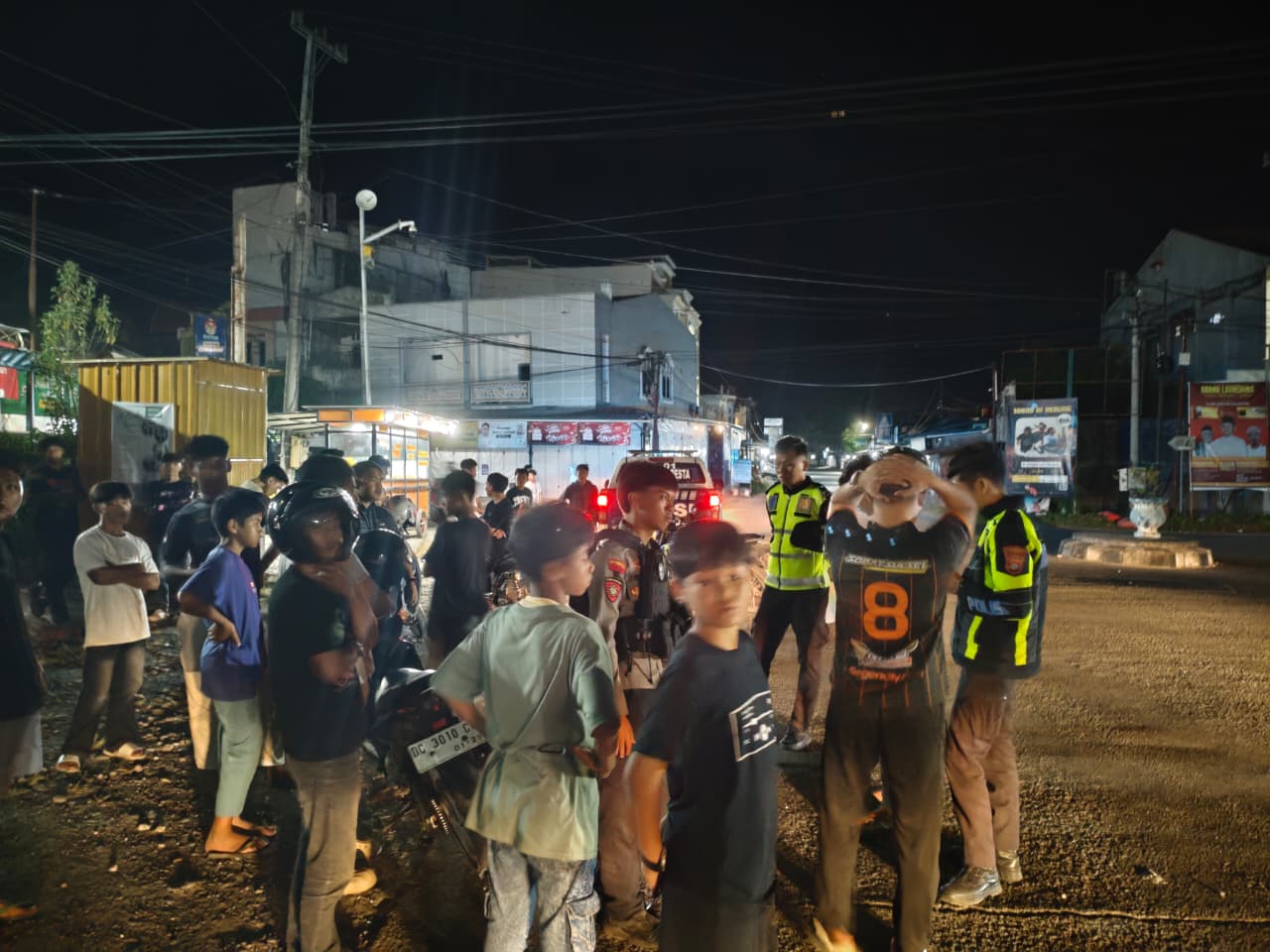 Polresta Mamuju Pantau Sejumlah Titik Rawan Antisipasi Balap Liar Usai Nonton Konser Last Child