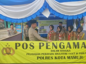 Hari Ketiga Operasi Ketupat Marano 2026, Kapolresta Mamuju Cek Pos Pam Polsek Sampaga