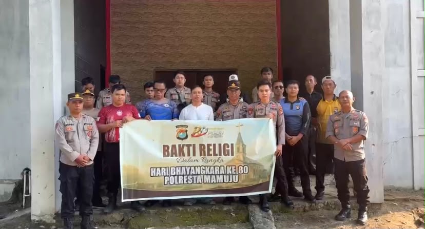 Polresta Mamuju Gelar Bakti Religi, Sambut Hari Bhayangkara ke-80