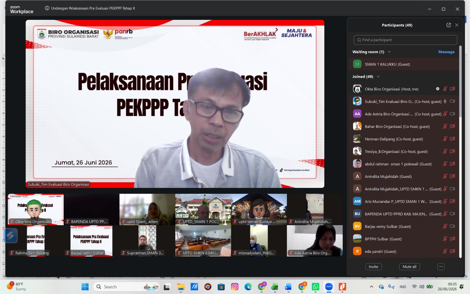 Tahun Lalu Skor 3,44 Predikat B, Sulbar Pasang Target Lebih Tinggi di PEKPPP 2026