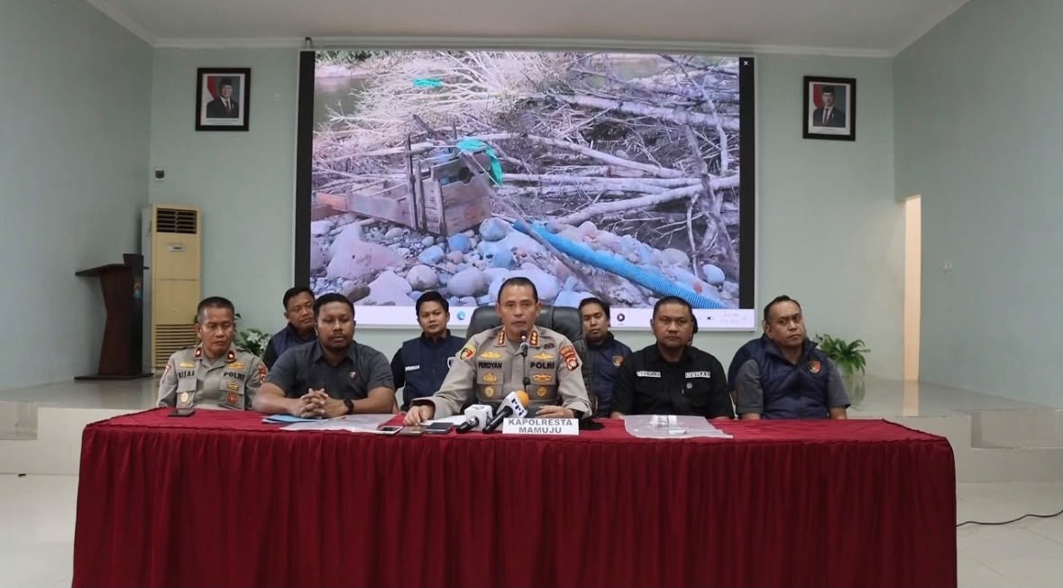Berantas Tambang Emas Ilegal, Polresta Mamuju Tahan 4 Tersangka dari Tiga TKP