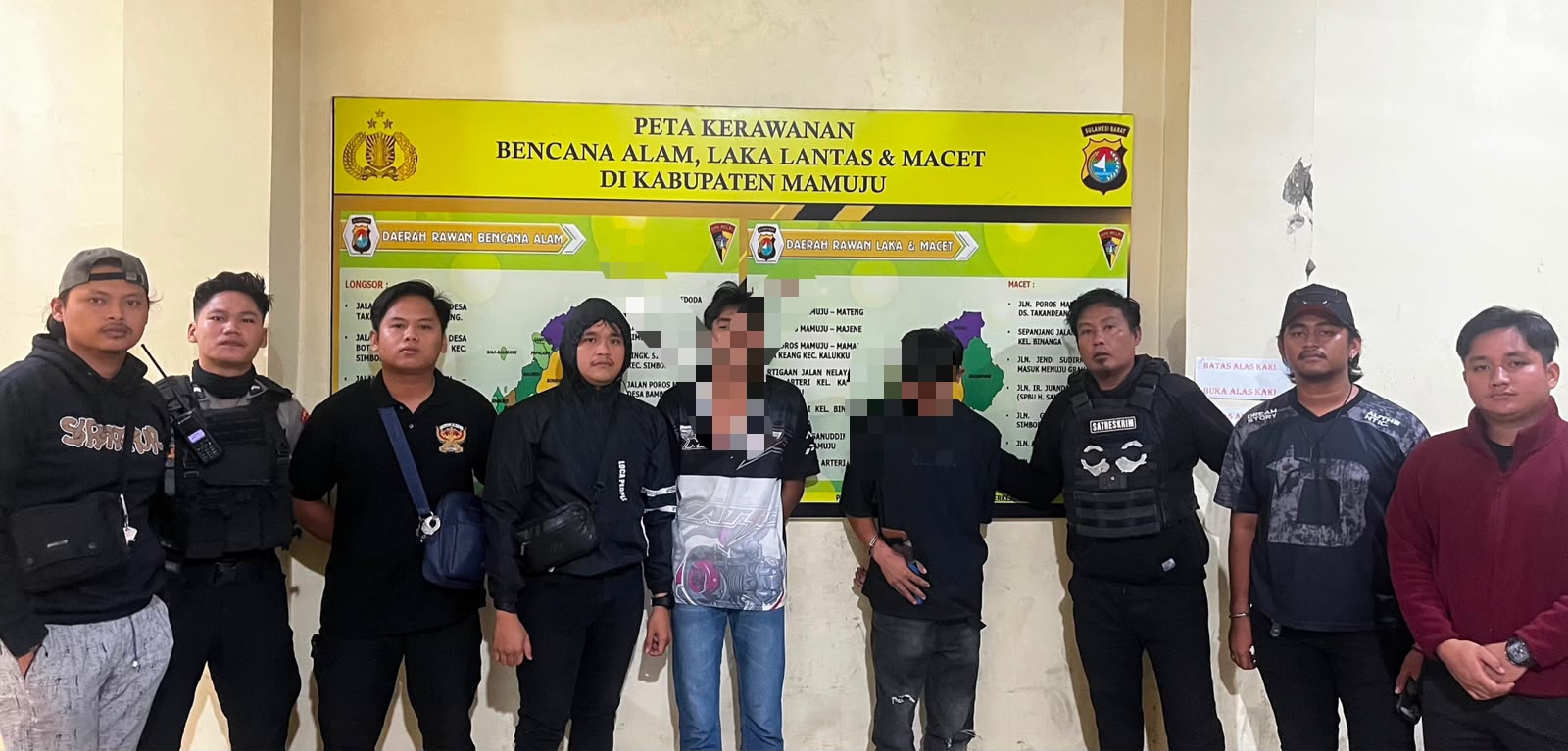 Polisi Sigap, Dua Pemuda Pembuat Keributan di Anjungan Pantai Manakarra Diamankan, Satu Bawa BadiK