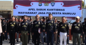 Wujudkan Mamuju Aman dan Kondusif, Polresta Mamuju Gelar Apel Sabuk Kamtibmas Bersama 261 Warga
