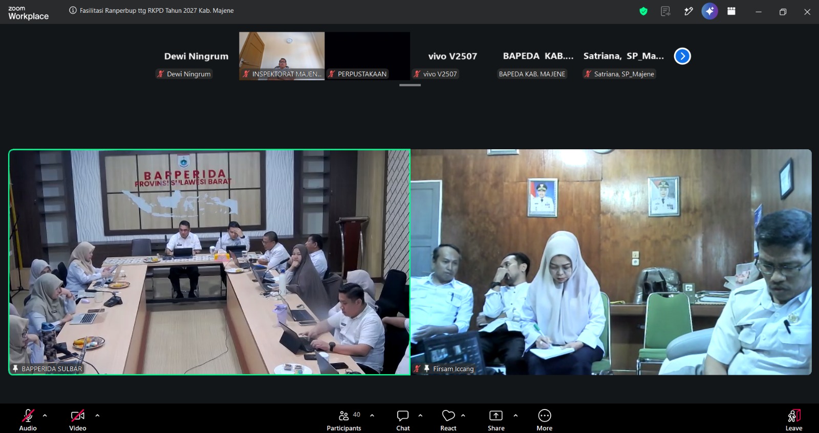 Bapperida Sulbar Dorong RKPD Majene 2027 Selaras Asta Cita dan Panca Daya