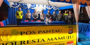 Terbukti Efektif! Pos Pantau Polresta Mamuju Urai Kemacetan di Simpang SPBU Kalimamuju