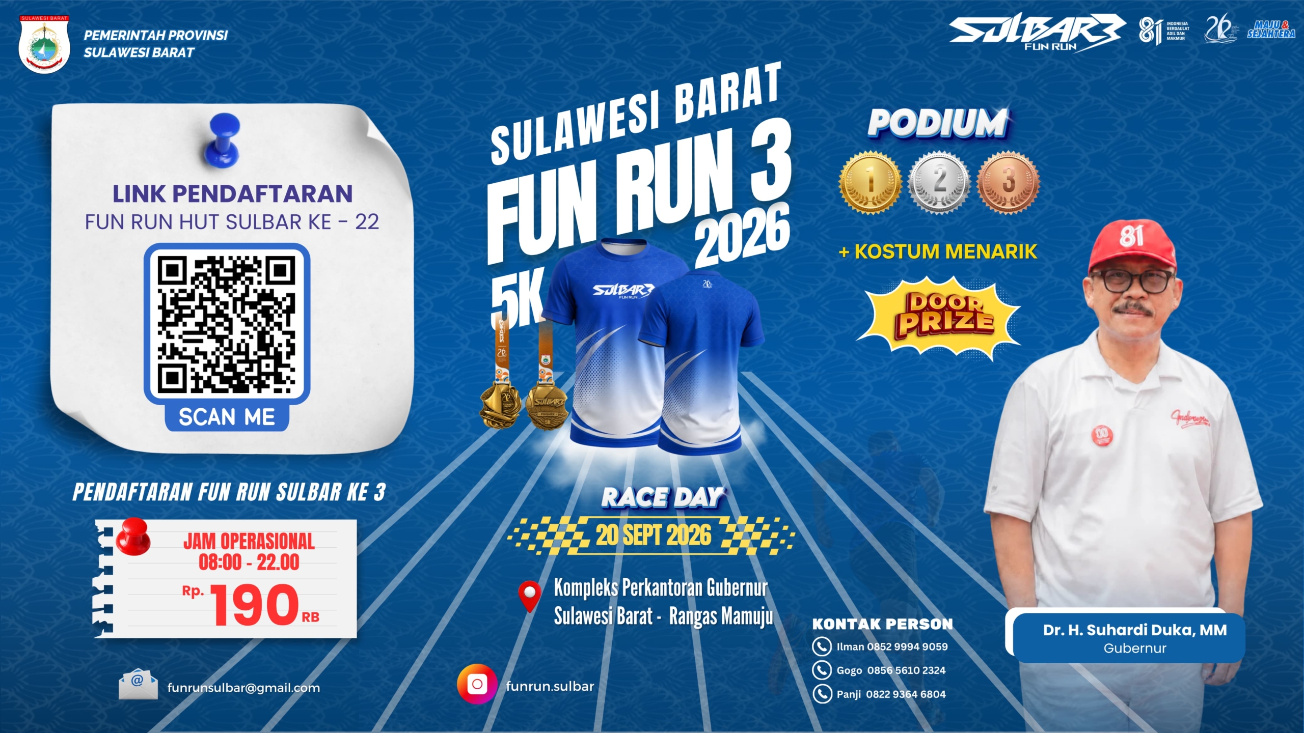 Mau Ikut Lari dan Bawa Pulang Hadiah? Sulbar Fun Run 3 Dibuka untuk Umum