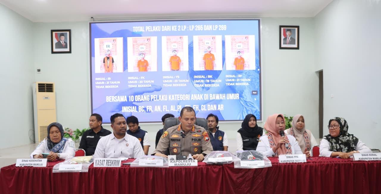 Anak 14 Tahun Disetubuhi Berulangkali Hingga Hamil, Kapolresta Mamuju : 15 Orang Pelaku Seluruhnya Sudah Ditangkap