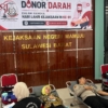 Sambut Hari Jadi Kejaksaan RI ke-81, Personel Polresta Mamuju Turut Ambil Bagian dalam Aksi Donor Darah