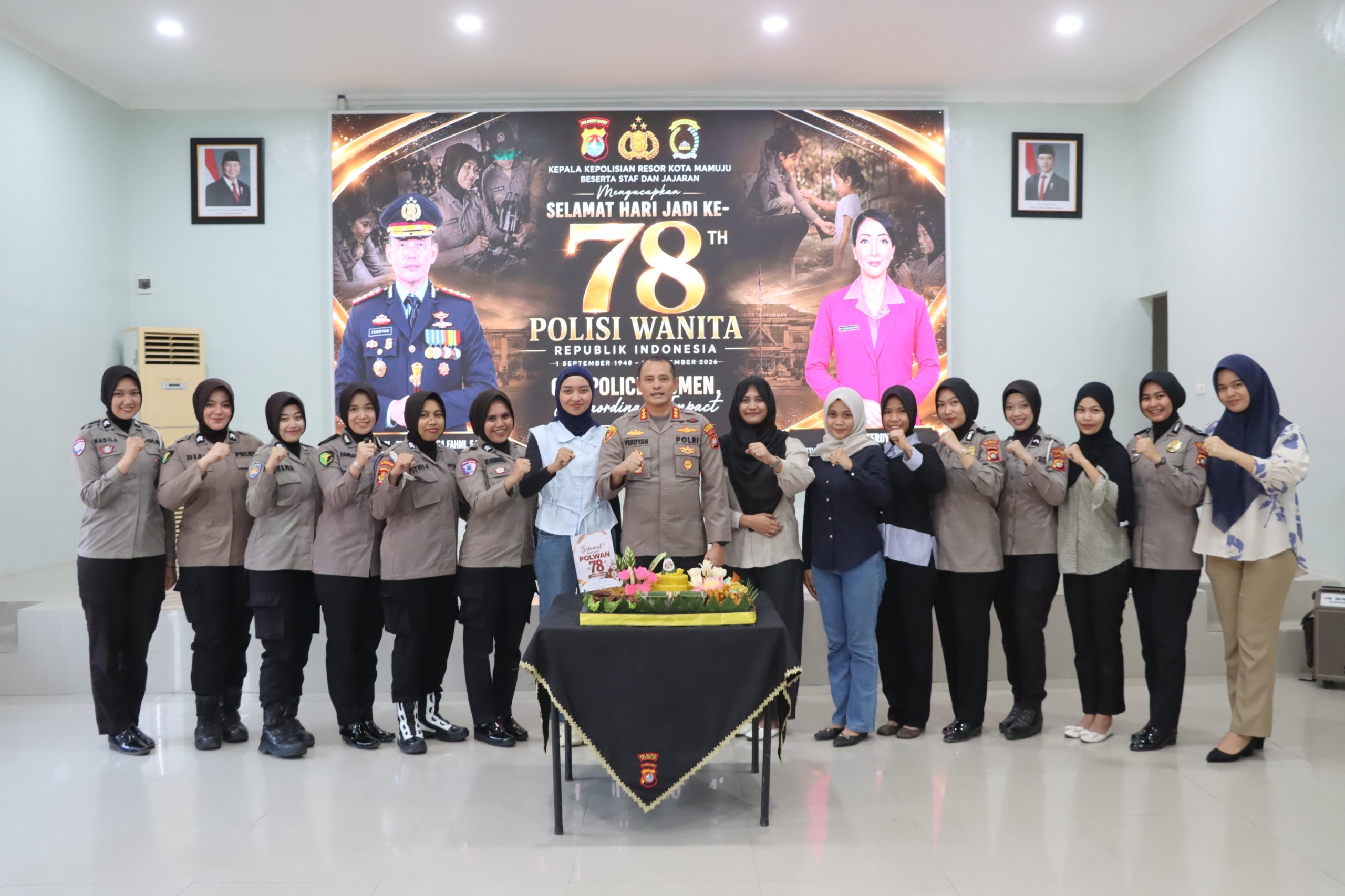 ayakan HUT Polwan ke-78, Kapolresta Mamuju Beri Apresiasi untuk Srikandi Polri