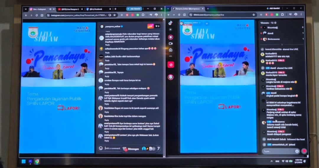 Lewat Siaran Langsung Medsos, KominfoSS Sulbar Ajak Warga Ngobrolin Pancadaya