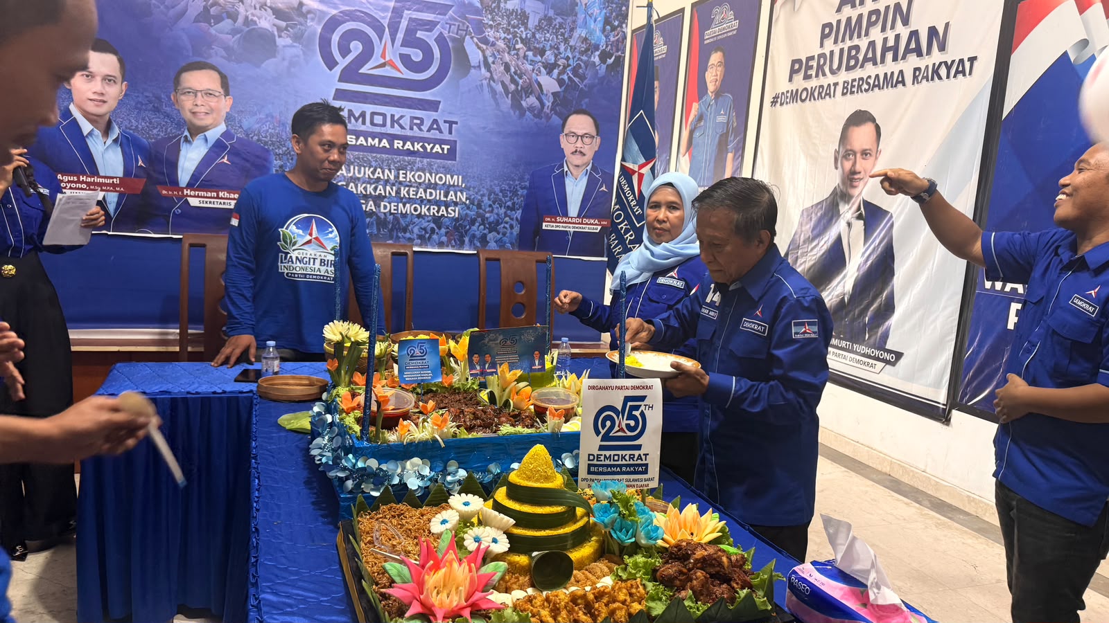 HUT ke-25 Demokrat, DPD Sulbar Pilih Sekretariat Lama untuk Kenang Perjuangan