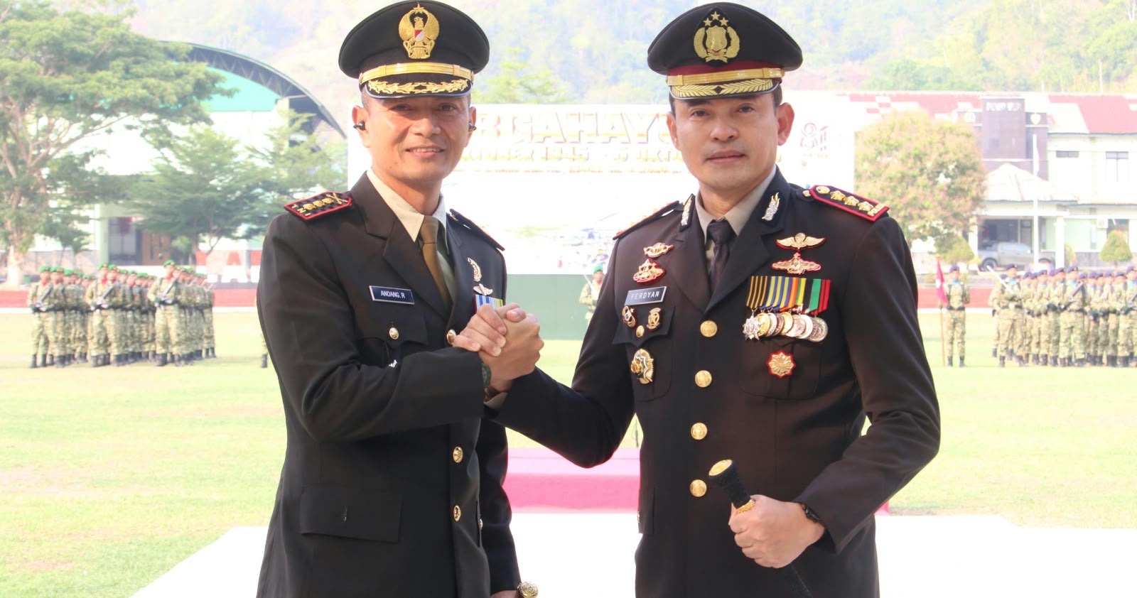 Kapolresta Mamuju Hadiri Upacara Peringatan HUT ke-81 TNI di Makorem 142/Tatag